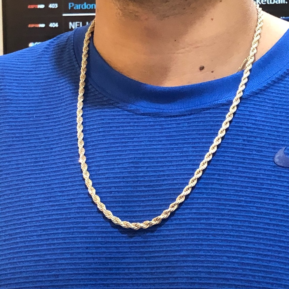 Real sterling  Silver rope chain .925